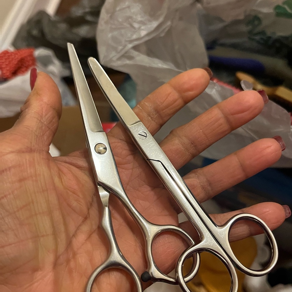 Professional Silver Hair Cutting Scissors